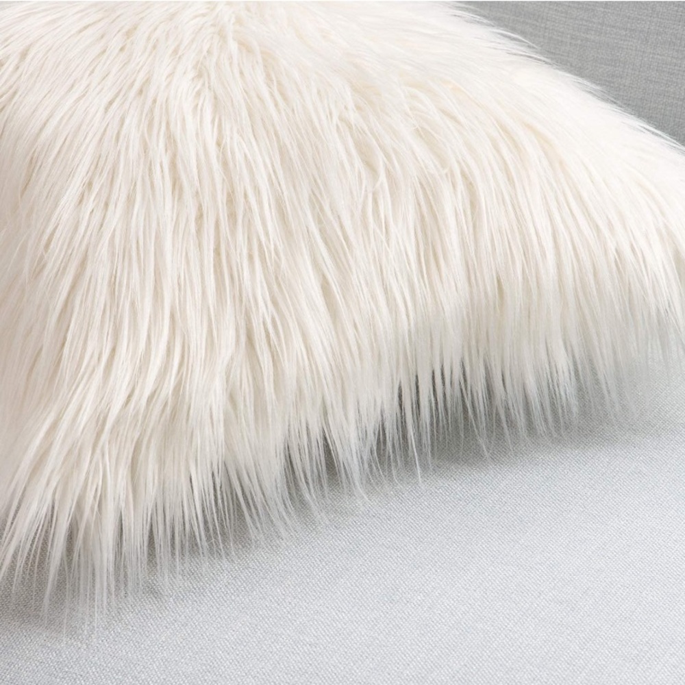 Set 2 Decorative Faux Fur Throw Pillow Case - Picture 11 of 16